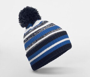 BEECHFIELD BF474R - MULTI-SPORT FAN BEANIE French Navy/Sapphire Blue/Whit