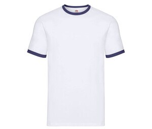 Fruit of the Loom SC245 - Ringer T (61-168-0) White/Navy