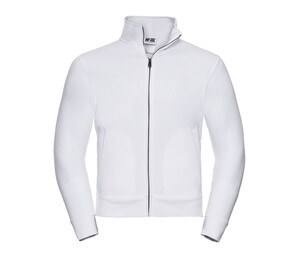 RUSSELL RU267M - Sweat homme grand zip Blanc