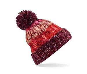 Beechfield BF486 - Corkscrew Beanie With Tassel Cherry Sherbet